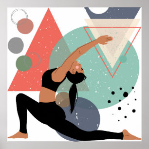 Yoga Pose Abstract Art Print