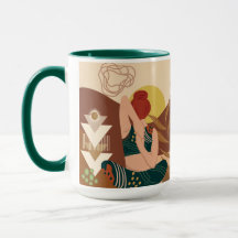 Yoga Pose Abstrait Mug café