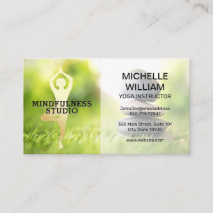 Yoga Pose Balanced Stones Business Card