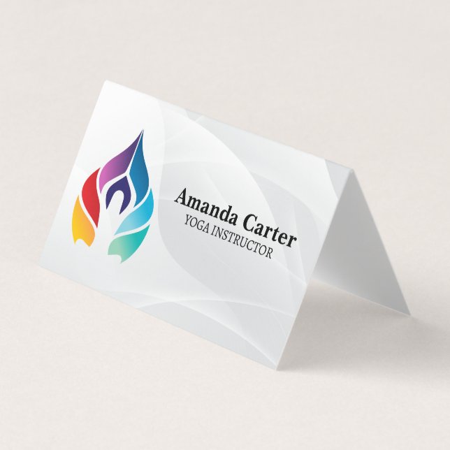 Yoga Pose | Colours Business Card (Front)
