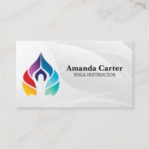Yoga Pose   Colours Business Card