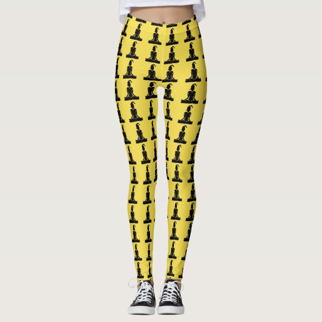 Yoga Pose Custom leggings. Leggings (Front)