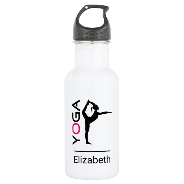 Yoga Pose Female Silhouette Personalized 532 Ml Water Bottle (Front)