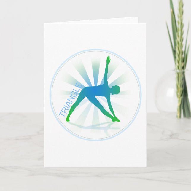 Yoga Pose Greeting Card (triangle) (Front)