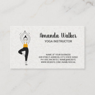 Yoga Pose Illustration Business Card