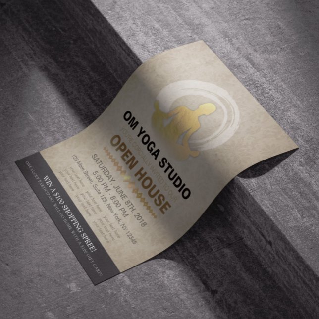 YOGA Pose Instructor Studio Open House ZEN Symbol Flyer (Creator Uploaded)