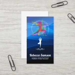 Yoga Pose Logo   Stretching Business Card