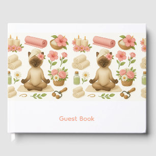 Yoga Pose Namaste for Siamese Cat Lovers Guest Book