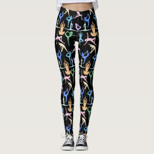 Yoga Pose Pastel Pattern 01.bx4 Leggings