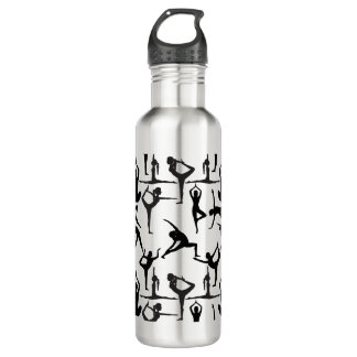 Yoga pose pattern 01.w BG 710 Ml Water Bottle