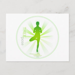 Yoga Pose Postcard (tree pose)
