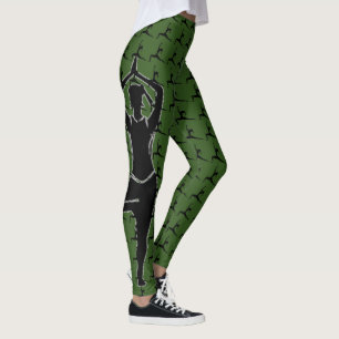 Yoga Pose Silhouette Leggings