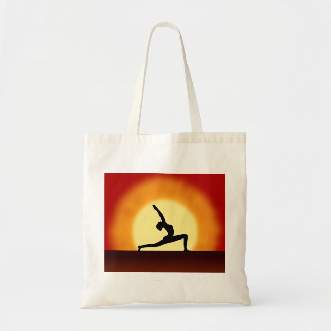 Yoga Pose Silhouette Lever du soleil Sacs fourre-t (Devant)