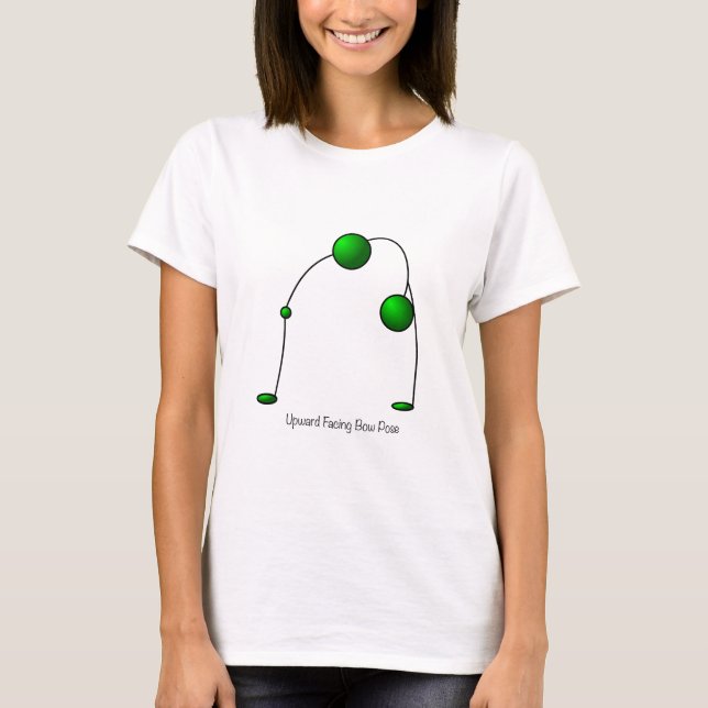 Yoga Pose - Upward Facing Bow Pose T-Shirt (Front)