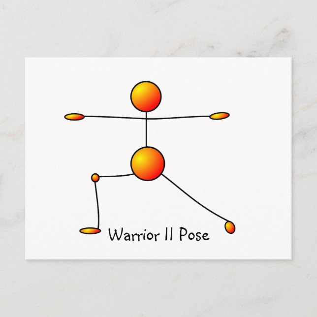 Yoga Pose - Warrior II Pose Postcard (Front)