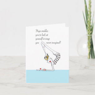 Yoga Pose Yoga humour card suitable for framing
