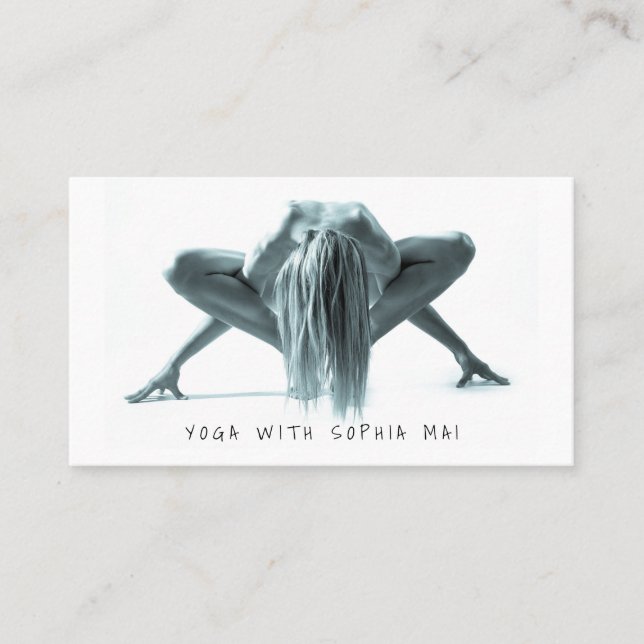 Yoga Pose, Yoga Instructor Business Card (Front)