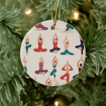 Yoga Poses Christmas Ornament