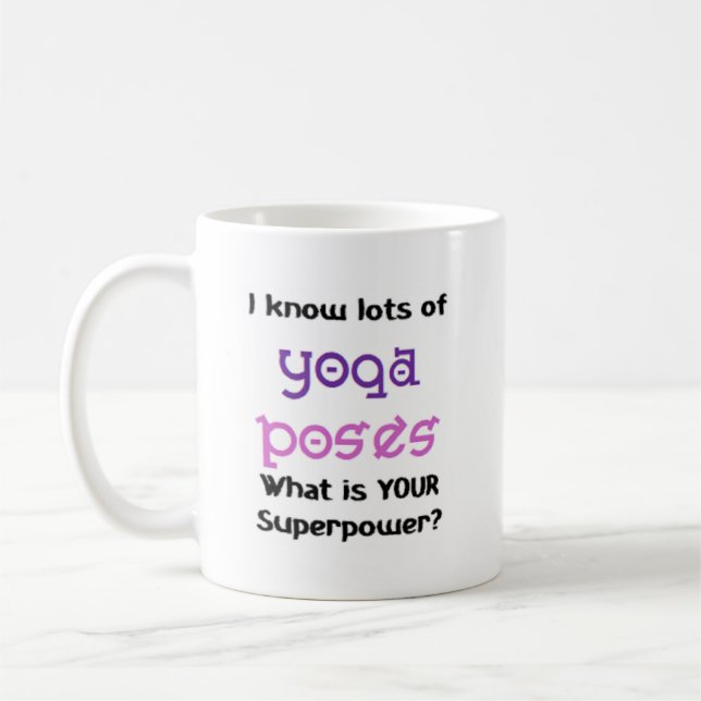 yoga poses coffee mug (Left)