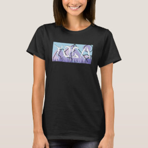 Yoga Poses For Men Women Yoga Retro Meditation T-Shirt