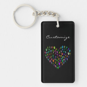 Yoga Poses Heart Thunder_Cove Keychain