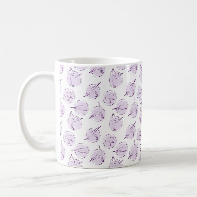 Yoga poses pattern coffee mug (Left)