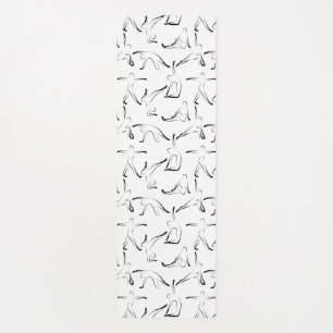 yoga poses pattern mat