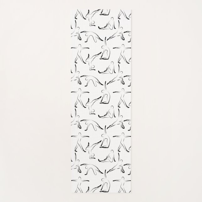 yoga poses pattern mat (Front)