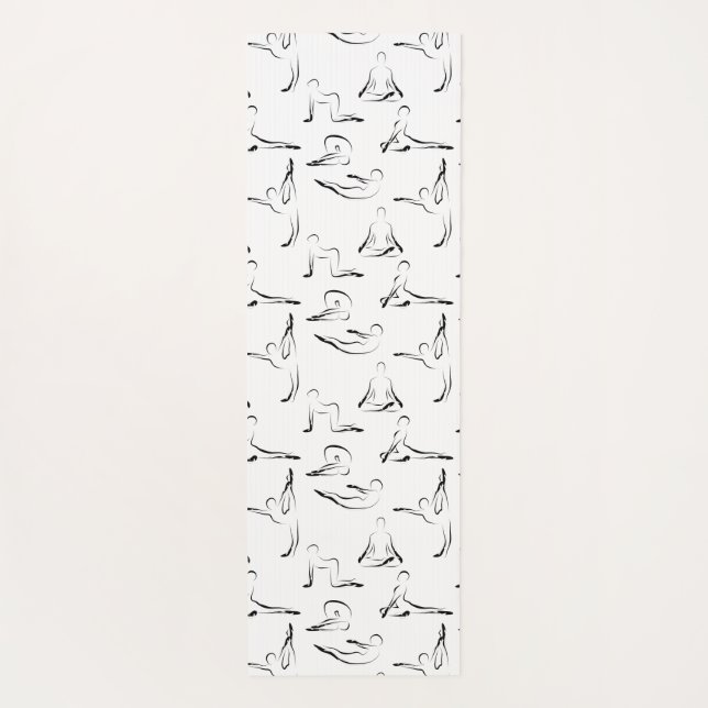 yoga poses pattern mat (Back)