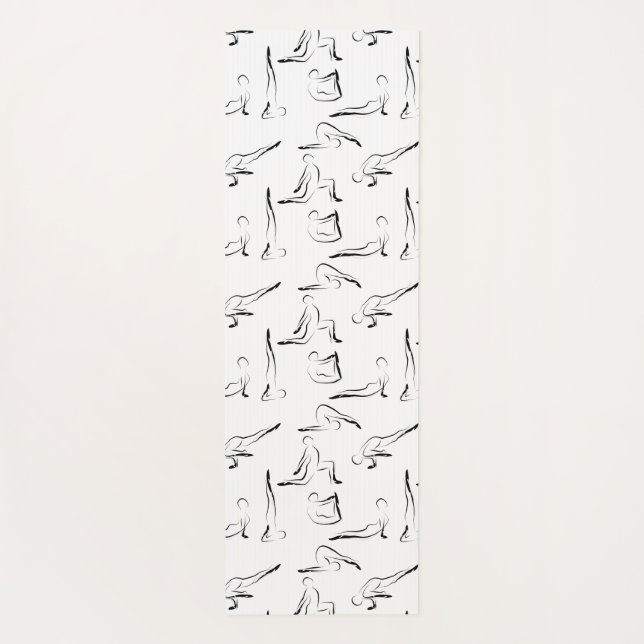 yoga poses pattern mat (Back)