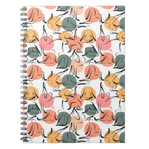 Yoga poses pattern Yoga seamless pattern 13 Notebook