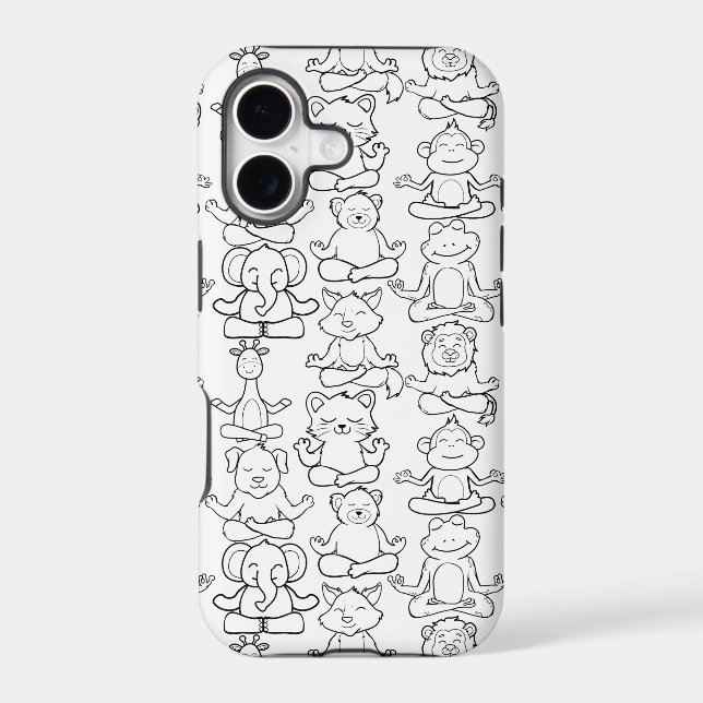 Yoga poses pattern | Yoga seamless pattern 16 (Back)