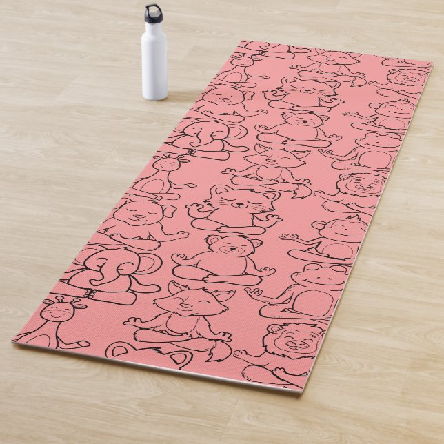 Yoga poses pattern | Yoga seamless pattern 17 Mat (In Situ)