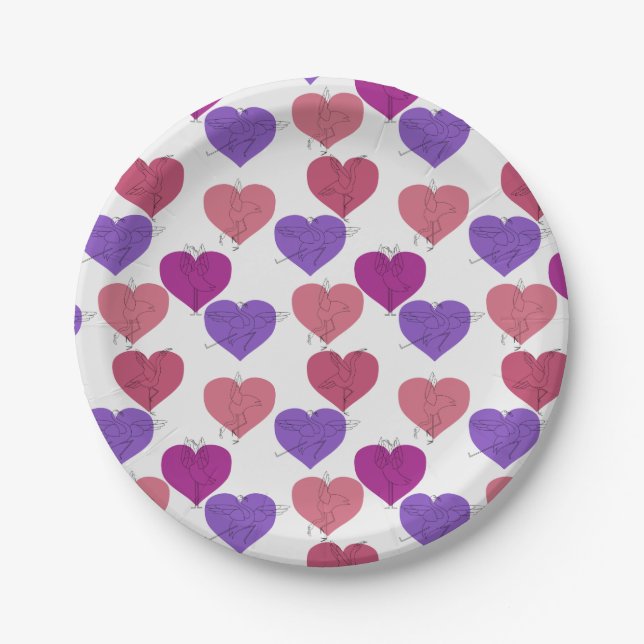 Yoga poses pattern | Yoga seamless pattern 1 Paper Plate (Front)