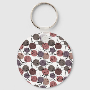 Yoga poses pattern Yoga seamless pattern 22 Keychain