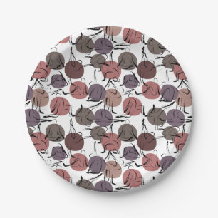 Yoga poses pattern Yoga seamless pattern 22 Paper Plate