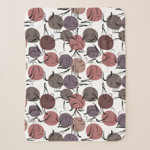 Yoga poses pattern Yoga seamless pattern 22 Sherpa Blanket
