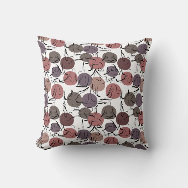 Yoga poses pattern | Yoga seamless pattern 22 Throw Pillow (Front)