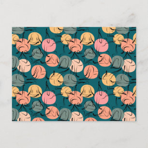 Yoga poses pattern   Yoga seamless pattern 23 Postcard