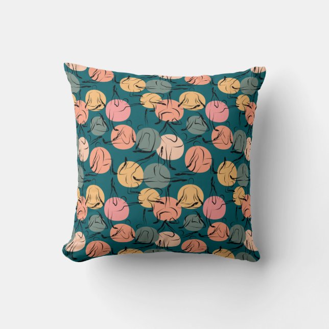 Yoga poses pattern | Yoga seamless pattern 23 Throw Pillow (Front)