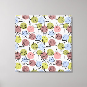 Yoga poses pattern Yoga seamless pattern 25 Canvas Print