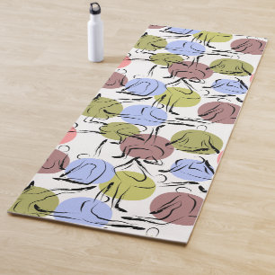 Yoga poses pattern Yoga seamless pattern 25 Mat