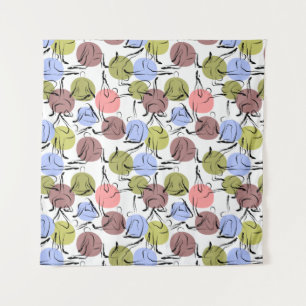 Yoga poses pattern Yoga seamless pattern 25 Tapestry