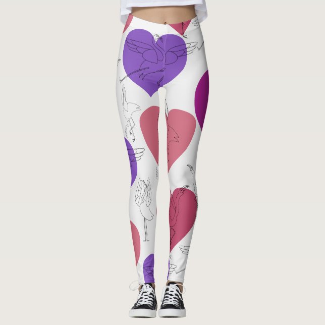 Yoga poses pattern | Yoga seamless pattern 2 Leggings (Front)