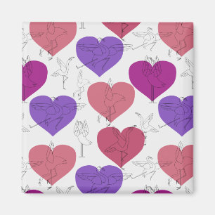 Yoga poses pattern Yoga seamless pattern 2 Magnet