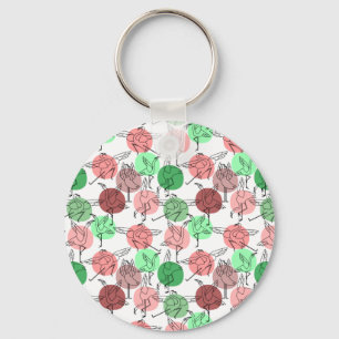Yoga poses pattern   Yoga seamless pattern 30 Keychain