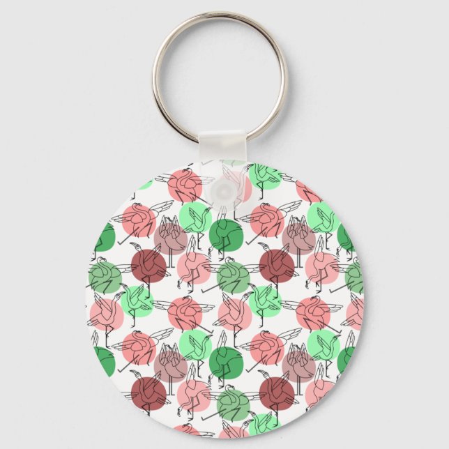 Yoga poses pattern | Yoga seamless pattern 30 Keychain (Front)