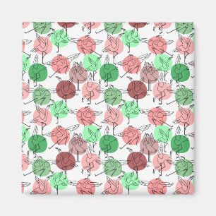 Yoga poses pattern   Yoga seamless pattern 30 Magnet