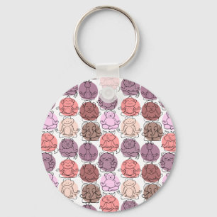 Yoga poses pattern Yoga seamless pattern 31 Keychain