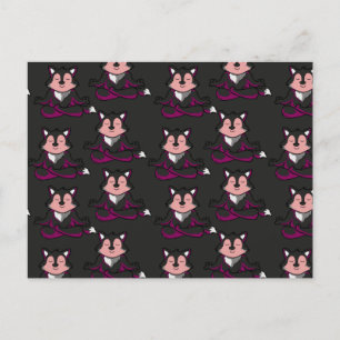 Yoga poses pattern Yoga seamless pattern 32 Postcard